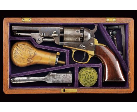 dating: about 1865 provenance: USA, Octagonal, rifled, 5' barrel, brass front sight marked 'ADDRESS COL. ' SAM.L COLT NEW YOR