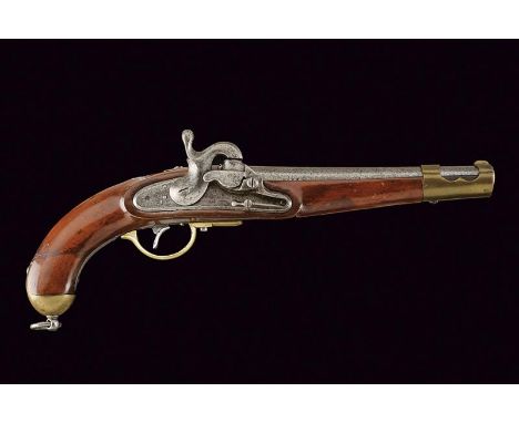 dating: 1852 provenance: Austria, Smoothbore, round, 17 mm cal. barrel, with slightly legible mark; tang with remains of engr