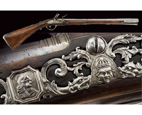 dating: 18th Century provenance: Bergamo, Smoothbore, round barrel, with squared base decorated with rings and engraved with 