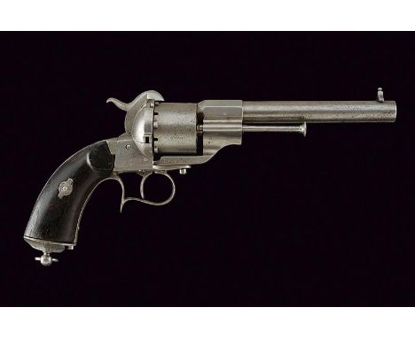 dating: about 1870 provenance: Kingdom of Italy, Round, rifled, 11 mm cal. barrel, high foresights; smooth, six-shot cylinder