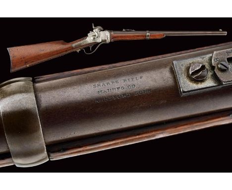 dating: Third quarter of the 19th Century provenance: USA, Round, rifled, 52 cal barrel, with remains of the marks 'SHARPS RI