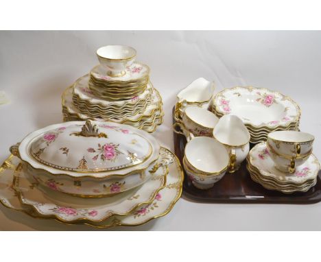 A Royal Crown Derby 'Royal Pinxton Roses' dinner / tea service (seconds)
