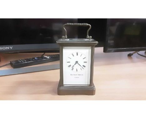 Matthew Norman brass cased carriage clock