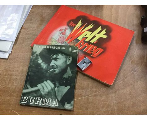 Second World War period German album of the First World War, together with a lighter with a Nazi Luftwaffe Eagle.
