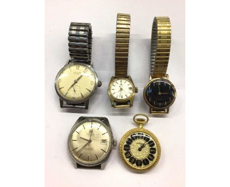 Tissot Visodate Automatic Seastar wristwatch, one other Tissot Seastar, ladies vintage gold plated Tissot watch, one other wa