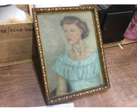 Ellie Fitzhugh: portrait study of a lady, oil on canvas