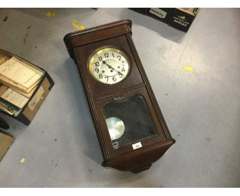 1920's / 30's oak cased regulator wall clock