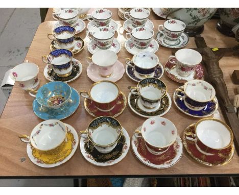 Large group of various Paragon cups and saucers