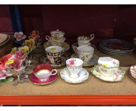 Victorian tea cups and saucers, Victorian and other ceramicsThere are some hairlines and a chip to the butterfly cups. Some o
