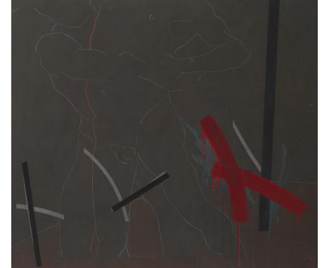 Felim Egan (b.1952) HERCULES AND ANTAEUS NO. II, 1985 oil on canvas signed, titled and dated on reverse In 1979 Felim Egan wo