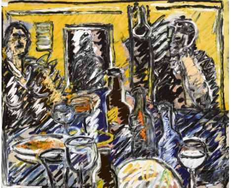 Philip Kelly (1950-2010) BAR, SLIGO / MEXICO [CONNOLLY'S] 2005 oil on canvas signed, titled and dated on reverse "Colourful, 