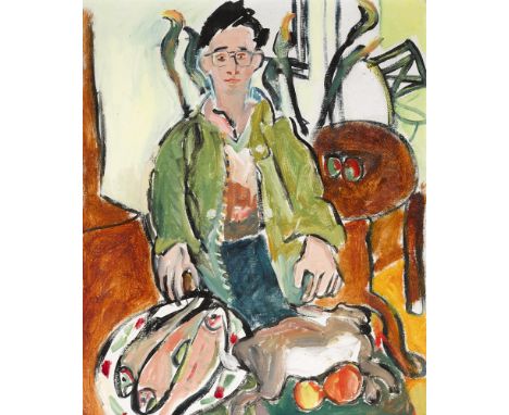 Elizabeth Cope (b.1952) PORTRAIT OF A MAN oil on canvas signed lower right This month, November 2017, The Oriel Gallery, Dubl