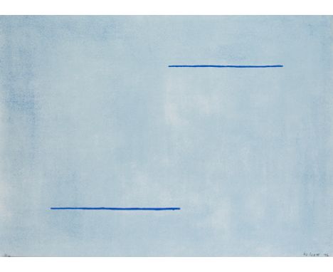 William Scott CBE RA (1913-1989) BLUE FIELD, 1972 silkscreen; (no. 3 from an edition of 72) signed and dated lower right; num