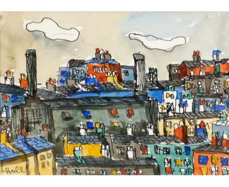 Kenneth Hall (1913-1946) BATTERSEA, LONDON, 1937 watercolour over ink signed lower left; inscribed with title and dated [12.7