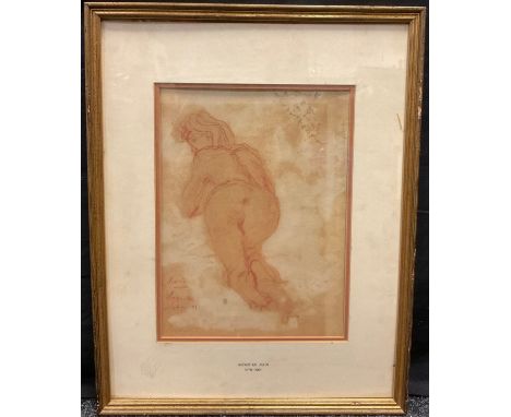 In the manner of Augustus John, (1878 - 1961) Amelia, bearing signature, attribution to mount, pencil sketch, 30cm x 22cm. 