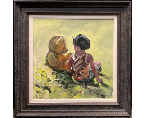 Keith Proctor, after, by Washington Green, 'Small Talk', signed, limited edition number 30 of 195, Giclee print on canvas, 50