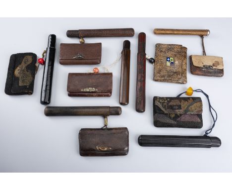 A FINE GROUP OF SEVEN SAGEMONO SETS, EDO - MEIJIJapan, Edo period (1615-1868) - Meiji period (1868-1912)Comprising seven wood