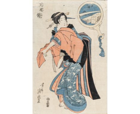 KEISAI EISEN (1790-1848): A COLOR WOODBLOCK PRINT OF A COURTESANBy Keisai Eisen (1790-1848)Japan, 19th century, Edo period (1