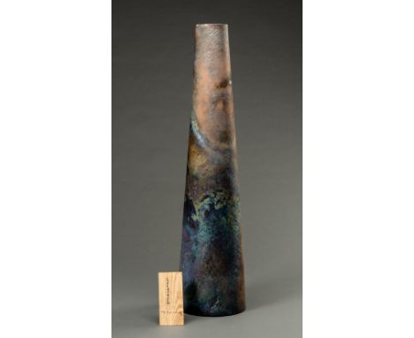 HASHIMOTO TOMONARI (BORN 1990): A CERAMIC OBJECTHashimoto Tomonari, signed Tomonari and sealed (at the accompanying wooden pl