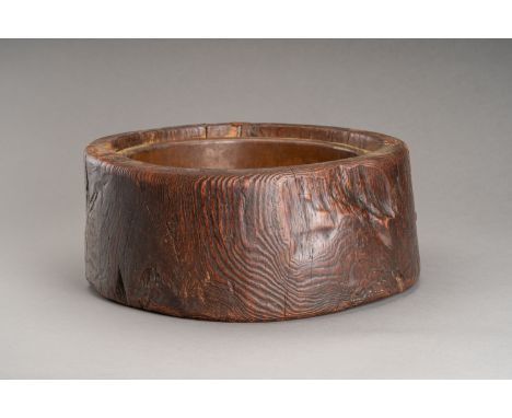 A LARGE WOOD HIBACHI (BRAZIER), EDOJapan, 19th century, Edo period (1615-1868)The large wood hibachi bearing its natural form