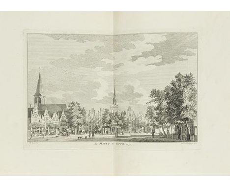 Jan de Beyer    Verzameling van Honderd Gezichten in Cleefsland. 8 Hefte in 1 Band. Amsterdam, G. Tielenburg 1758-1762. Volls