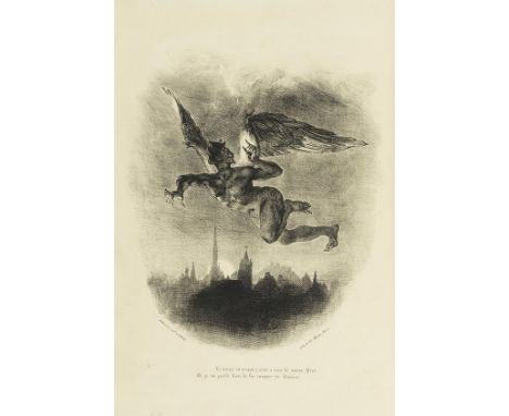 Eugène Delacroix    Faust. Tragédie de M. de Goethe. Paris, Motte &amp; Sautelet 1828. Eine der großen Faust-Illustrationen a