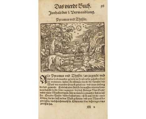 Publius Ovidius Naso    Metamorphoses oder Verwandlung. Frankfurt, G. Rabe, S. Feyerabend und W. Han 1564. Erste deutsche Aus