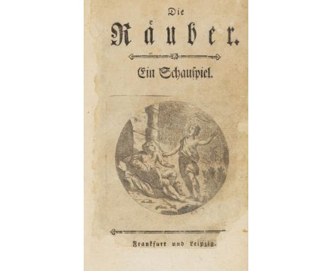 Friedrich Schiller    Die Räuber. Ein Schauspiel. Frankfurt und Leipzig [Stuttgart, Metzler 1781]. Seltene erste Ausgabe. Ein