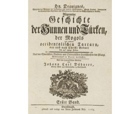Chretien Louis de Guignes    Allgemeine Geschichte der Hunnen und Turken, der Mogols und anderer occidentalischen Tartarn vor