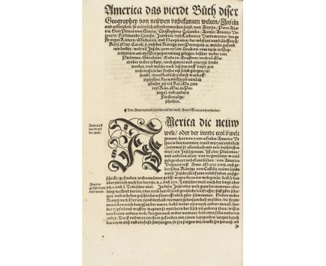 Sebastian Franck    [Weltbuch]. Tübingen, U. Morhart 1534. Erster Druck der ersten Ausgabe. Eines der Hauptwerke des bedeuten