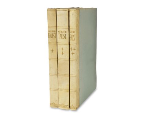 Johann Wolfgang von Goethe    Faust. Eine Tragödie. 3 Bände. Darmstadt, Ernst Ludwig-Presse 1922-1924. Schönes Exemplar der k