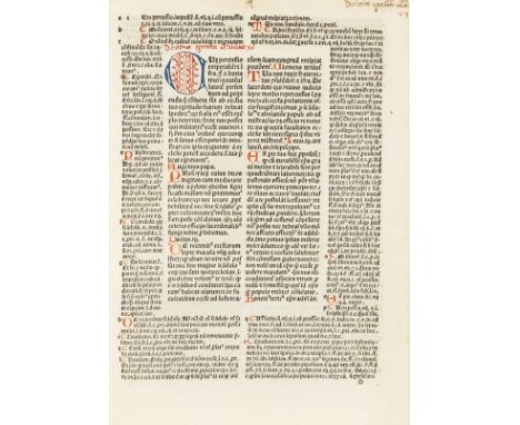 Gregorius IX.   Decretales. Mit der Glosse des Bernardus Parmensis. Venedig, Thomas de Blavis de Alexandria, 22. Dez. 1486. •