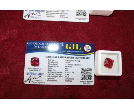 A Ruby gem stone with cert 