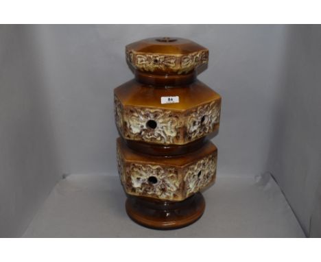 A mid century lamp base possibly West German pottery