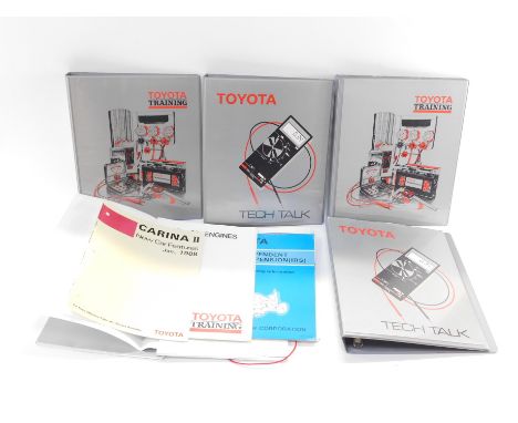 A 1980's Toyota GB training manual, ring binders, folders and ephemera. (a quantity)