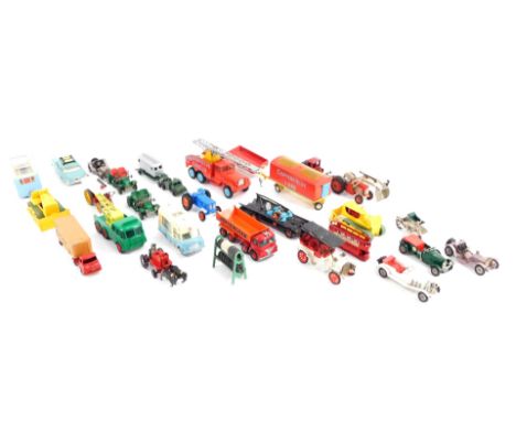 Corgi and Dinky die cast vehicles, including a Corgi Smith's Karrier Van., Dinky four berth caravan., Corgi Batmobile., Corgi