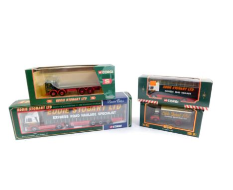 Corgi die cast models of Eddie Stobart Limted Collectables, comprising a limited edition M.A.N. curtainside, 75804., AEC eigh