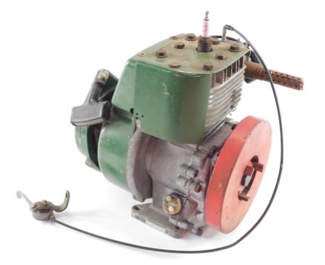 A Villiers lawnmower engine, serial no 599D 32589.