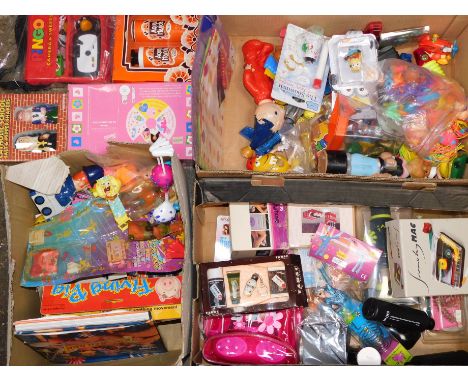 Games, toys and novelties, including Catholic School salt and pepper shakers., a Barbie door hanger., London Olympics Wenlock