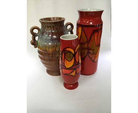 Group of Poole Pottery vases, dishes etc Including Delphis and Aegean and a Denby vase (17)