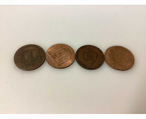 G.B. - Essex 18th century mixed Half Penny tokens to include Braintree &amp; Bocking View of building E: W. Goldsmiths A. UNC