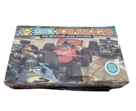 Scalextric boxed sets including Formula One GP8, GP1 plus boxed cars and various track.