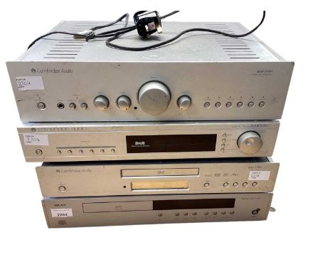 Arcam compact disc player, Cambridge Audio Azur 540D DVD player, Cambridge Audio Azur 640A Integrated Amplifier and a Cambrid
