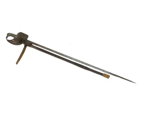 Edward VII 1897 Pattern Infantry Officer's levee sword in scabbard (damaged).
