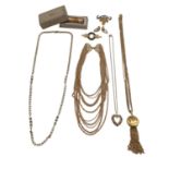 Vintage Christian Dior gilt metal and simulated pearl necklace and a vintage Dior 'Diorama' travel p