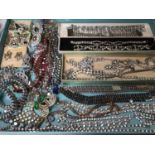 Collection of vintage paste set jewellery