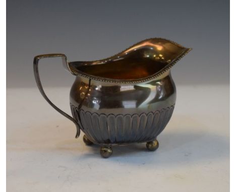 Victorian silver helmet shaped cream jug, London 1887, 3.8oz approx   Condition: 