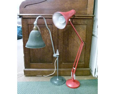 Vintage 'Supreme' Adapt-O-Lite adjustable desk lamp, together with an anglepoise lamp   Condition: 