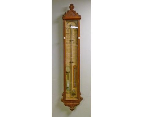 Oak cased Admiral Fitzroy's barometer   Condition: 
