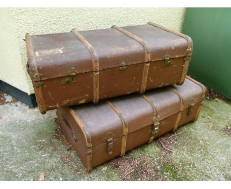 Two vintage cabin trunks   Condition: 